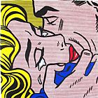 Roy Lichtenstein The Kiss V painting